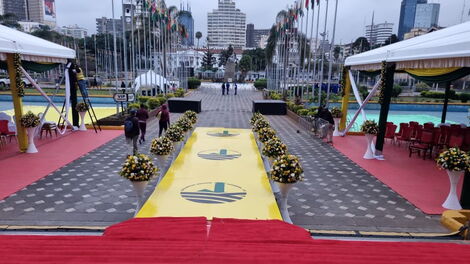 Preparations underway at KICC for the swearing-in of Nairobi Governor-elect, Johnson Sakaja.