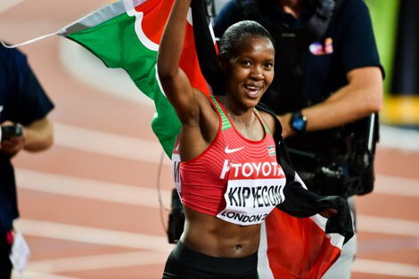 Faith Kipyegon After Emerging Winner in Previous 1,500m Race Competition