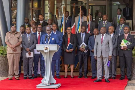 Deputy President Rigathi Gachagua addressing the media on September 22, 2022.