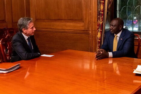 President William Ruto meeting with US Secretary of State Antony Blinken on Thursday, September 23, 2022.