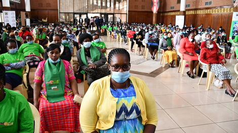 File image of women who attended the cheque issuance on Wednesday, February 10, 2021 at Cityhall