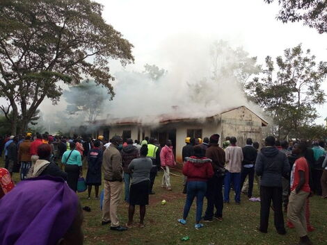 Fire burns down houses at AP Line in Siaya on Thursday, September 2