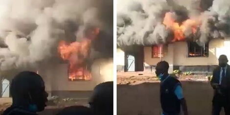 Fire razes down dormitory at Vihiga Boys on October 15, 2021