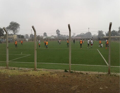 Footballers pictured at the Camp Toyoyo grounds