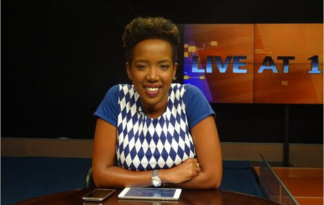 Former Citizen TV anchor Kirigo Ng'arua at the station's studio