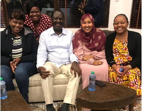 Former Prime Minister Raila Odinga in the company of oter leaders at wife Ida Odinga's birthday party in Karen on Saturday, August 22, 2020.