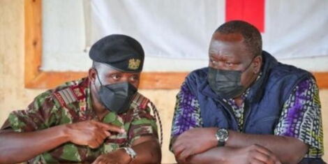 Former Rift Valley Commissioner,George Natembeya and Interior CS Fred Matiang'i