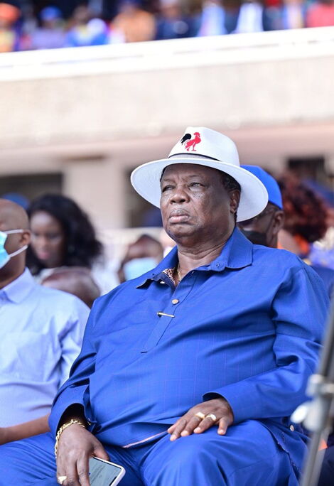 COTU leader Francis Atwoli at Kasarani Stadium during Azimio la Umoja national convention on Friday, December 10, 2021