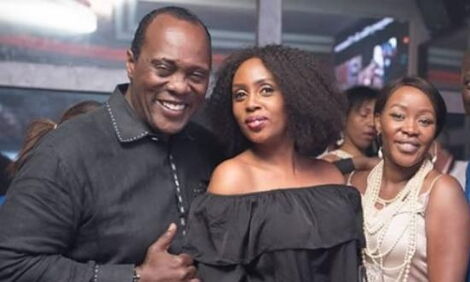 From left, Jeff Koinange, Monica Kiragu and Terryanne Chebet strike a pose.