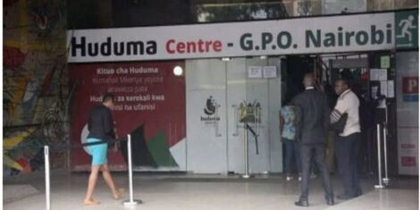 A file image of Huduma Centre located at GPO in Nairobi