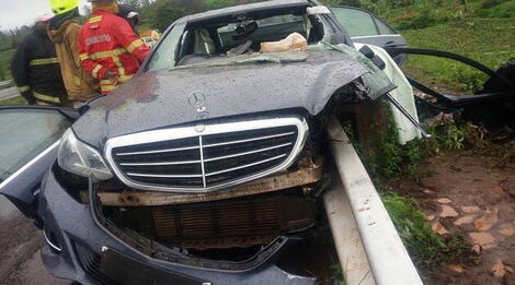 Late Governor Wahome Gakuru Accident Scene That Occurred in November 2017