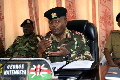 Rift Valley Regional Commissioner George Natembeya addresses the press in his office on July 16, 2018.