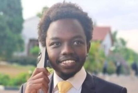 A file image of president William Ruto's youngest son, George Ruto with his signature afro.