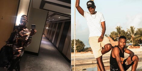 A photo collage of Gift Osinya enjoying light moments in 2019