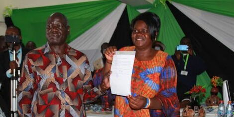 Woman Representative Gladys Wanga declared the winner in the Homa Bay Gubernatorial race.