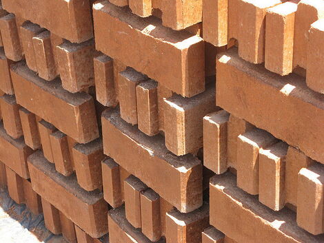 Some of the blocks made through the Interlocking Stabilised Soil Block (ISSB) technology.