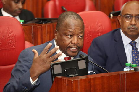 Health CS Mutahi Kagwe during a health committee sitting on Wednesday, March 11