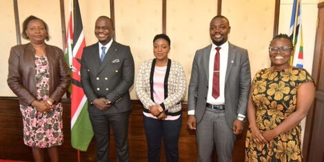 Health CS Susan Nakhumicha, KMPDU Secretary General Devji Atella pose for a photo a.jpg