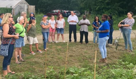 Henrietta during a demonstration on her farm