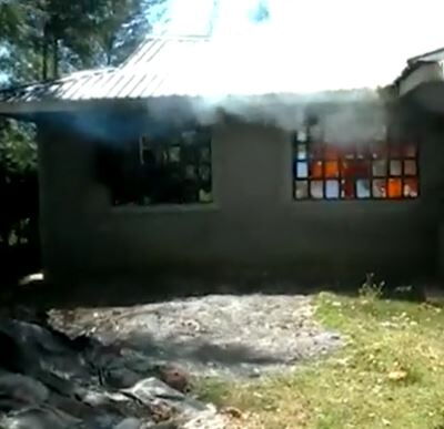 A police officer locked himself inside the house and set it ablaze in Turbo sub-county on Saturday, December 11, 2021.