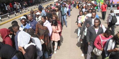 Kenyans line up to register for Huduma Number in April 2019