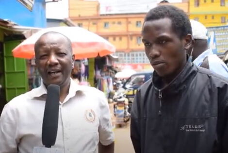 Ian Gitau,(r) the University Student Who Left His Bag in Basilio Kimani's Matatu During an Interview.