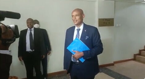 Ibrahim Amin Mohamed appearing for the DCI interviews on October 11, 2022