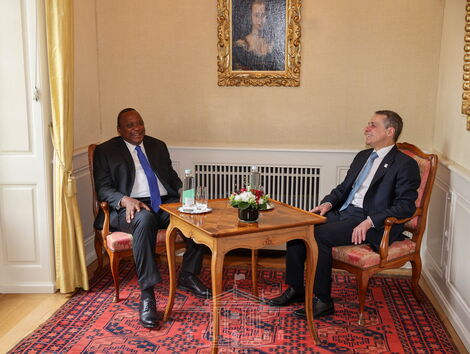 President Uhuru Kenyatta and Swiss President Ignazio Cassis 