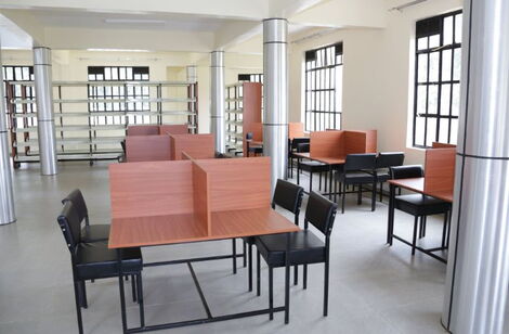 Inside the 3-storey library built in honour of marathoner Eliud Kipchoge in Nandi.