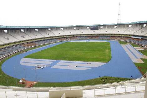 Inside the Moi International Sports Complex (MISC) Kasarani Stadium in Nairobi