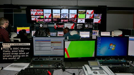 Inside the gallery room found at BBC office in Nairobi