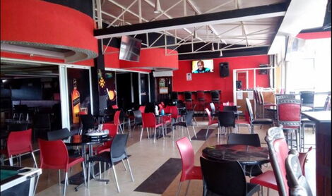 Inside the restaurant at Marcia Hotel along Mombasa Road.