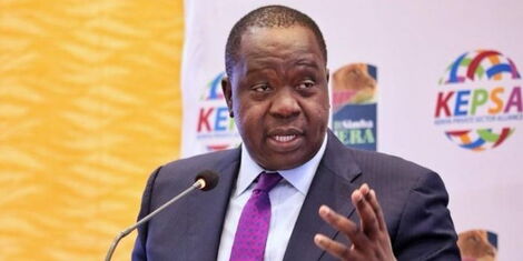 Interior CS Fred Matiang'i addresses a meeting with KEPSA and the NDICCC on Monday, May 22, 2022. .jpg