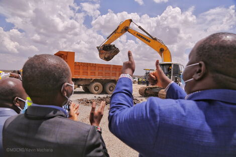 Home Secretary Fred Matiang'i and CS ICT Joe Mucheru presided over the groundbreaking ceremony for the state-of-the-art Security Command Center