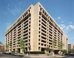 International Monetary Fund building in Washington DC.
