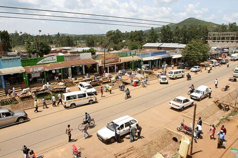 Isibania Town on the Kenya-Tanzania border.