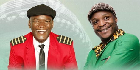 From left: File image of comedian's Kazungu Matano (Otoyo) and Felix Odiwour (Jalang'o)