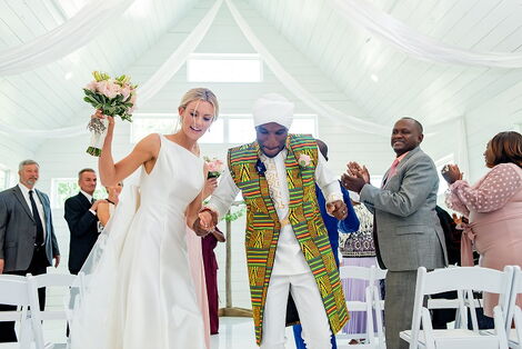 James Wachira and his bride Cecelie pictured during their wedding. June 12, 2020.