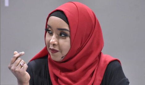 Citizen TV Managing Editor Jamila Mohammed in studio in 2019.