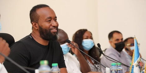 Mombasa Governor Hassan Joho meeting the Senate Adhoc Committee on Covid-19 on September 2, 2020