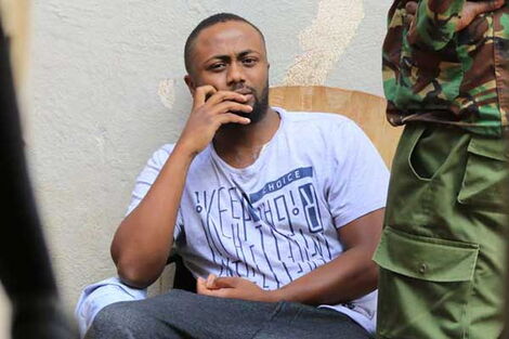 Joseph Irungu alias Jowie pictured outside a Kiambu court on September 26, 2018