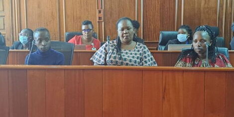 Judy Muthoni (far left) appears before the Senate Committee on Health on Monday, October 31, 2022..jpg