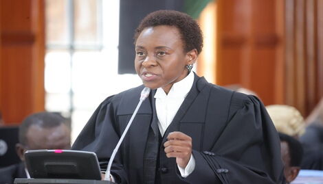 Advocate Julie Soweto appearing for petitioners in the presidential election at the Supreme Court on August 31, 2022