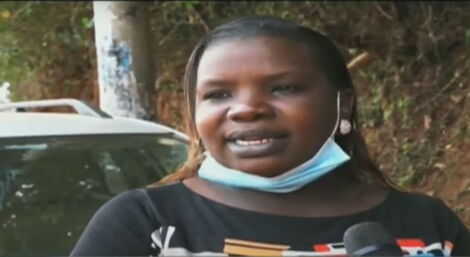 Juliet Wamuhu, one of the victims from vandalism narrates her ordeal to the press.