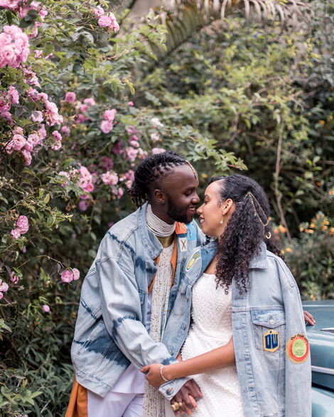 Junior Nyong'o and Wanja Wohoro pictured during their wedding at Zereniti, Limuru on Thursday, July 30