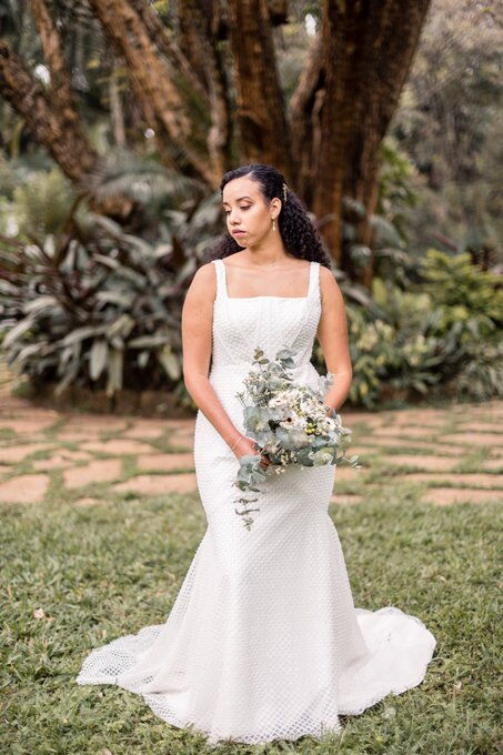 Wanja Wohoro pictured during her wedding on July 30, 2020