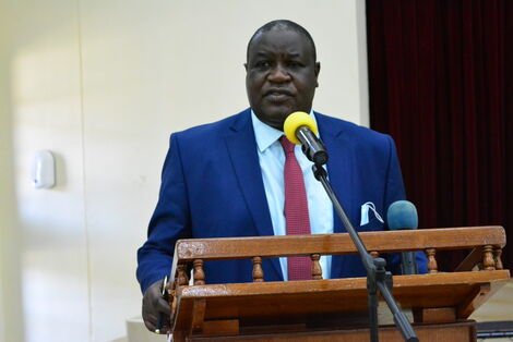 Principal Secretary for Early Learning and Basic Education, Dr. Julius Jwan at a past function in 2020.