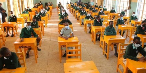 KCPE Candidates at the Moi Nyeri Complex Primary School on Tuesday, March 8, 2022.