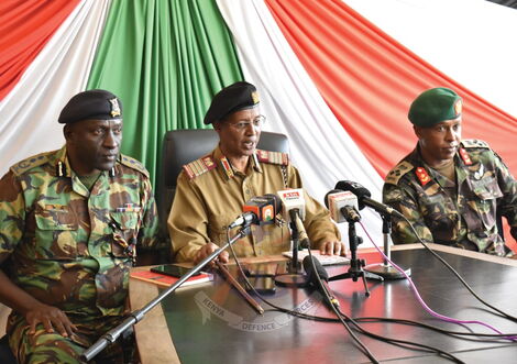 Rift Valley County Commissioner, Abdi Hassan, during a joint media briefing on Thursday February 23, 2023