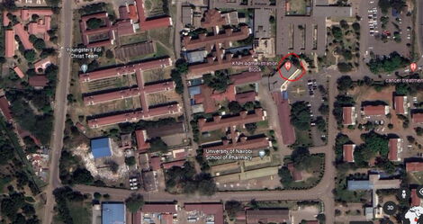 Aerial view of Kenyatta National Hospital in Nairobi